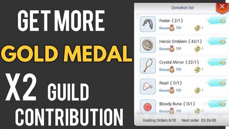 How to Get Gold Medals & Guild Contributions in .